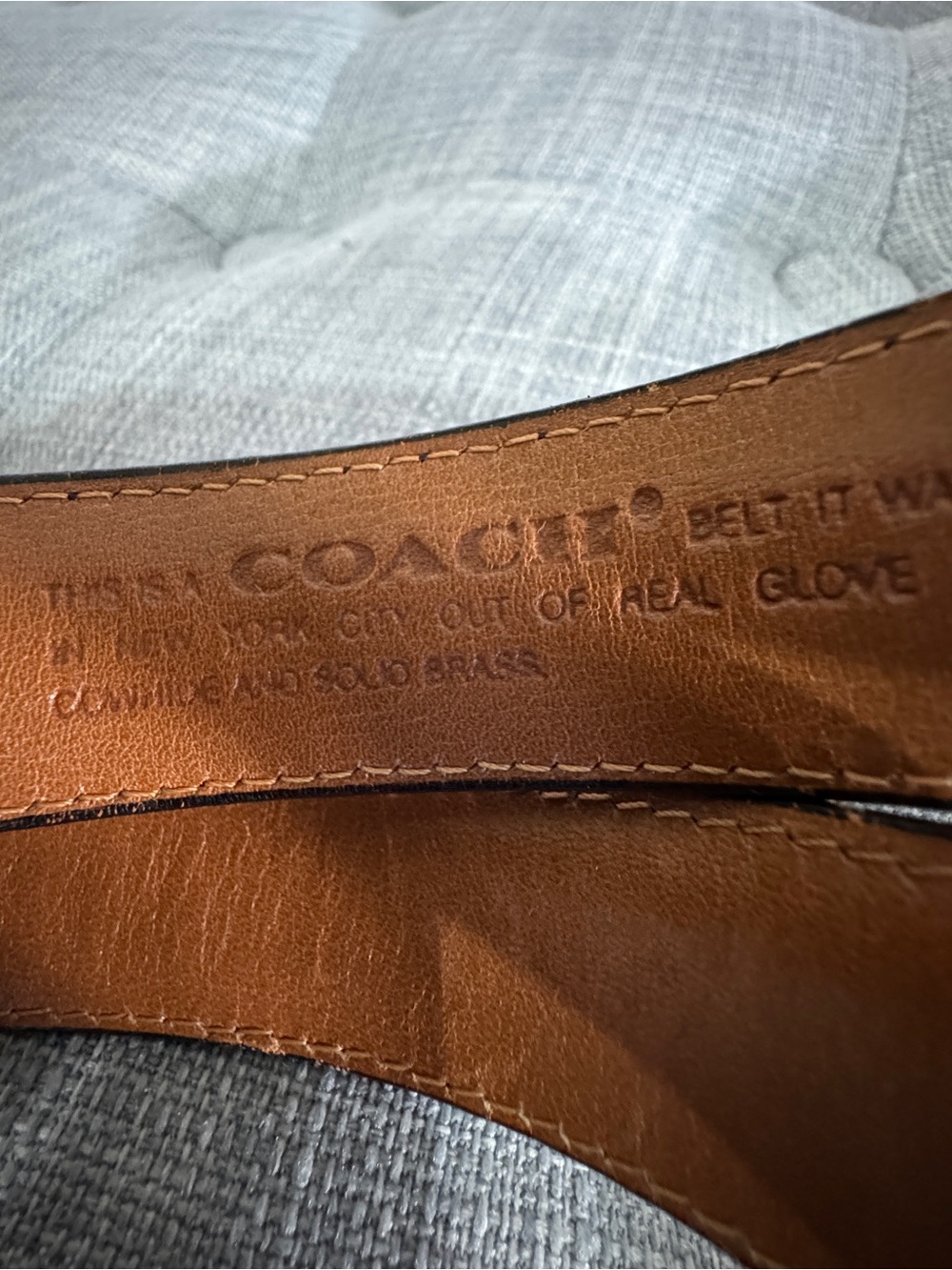 Coach vintage gray leather belt - Picture 5 of 12